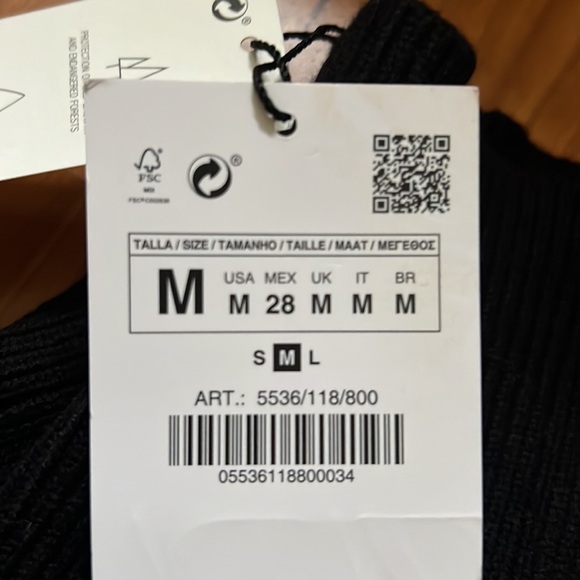 Zara High collar sweater with long sleeves. NWT - Picture 3 of 5